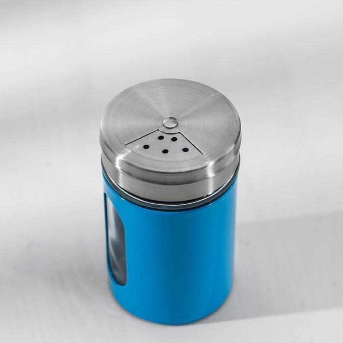 Солонка стеклянная «Универсал», 100 мл, цвет МИКС Солонка стеклянная «Универсал», 100 мл, цвет МИКС