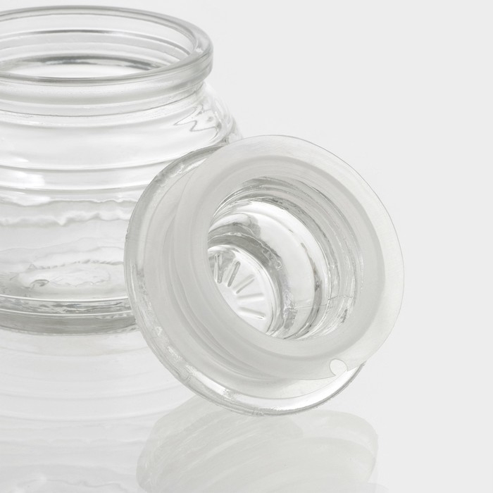 Банка стеклянная для сыпучих продуктов «Бочка», 130 мл, 8×8,8 см Банка стеклянная для сыпучих продуктов «Бочка», 130 мл, 8×8,8 см