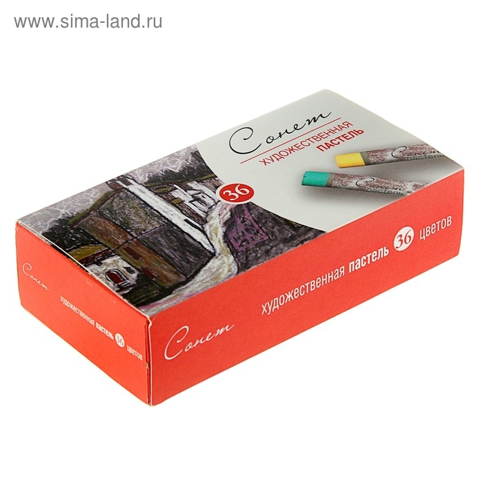 Пастель сухая ЗХК Пастель сухая ЗХК "Сонет", 36 цветов, Soft, D-8 мм/L-60 мм, круглое сечение, художественная, 7141225