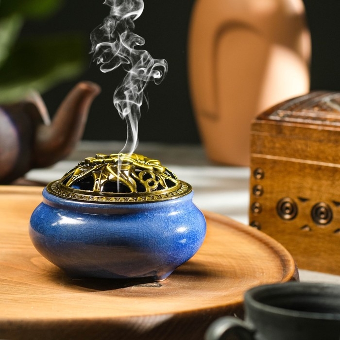 Курильница для любых благовоний  Курильница для любых благовоний "Авантюрин" керамическая, микс