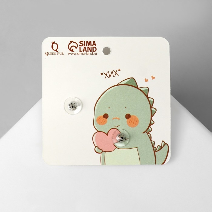 Серьги пластик «Абстракция» единорог и сердце, цветные Серьги пластик «Абстракция» единорог и сердце, цветные