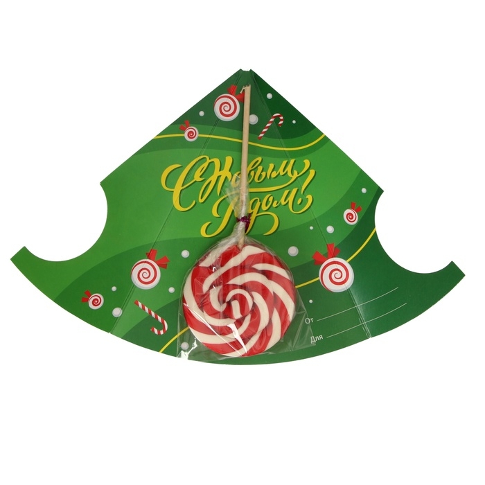 Новый год. Карамель леденцовая фигурная Sweet Ness "Новогодняя открытка", 30 г