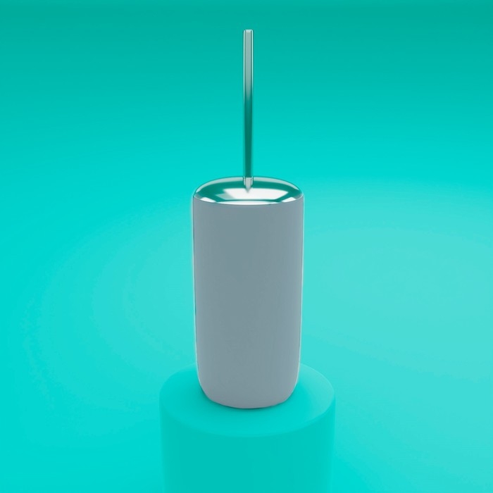 Набор аксессуаров для ванной комнаты «Тринити», 6 предметов (мыльница, дозатор для мыла, два стакана, ёрш, ведро), цвет серый Набор аксессуаров для ванной комнаты «Тринити», 6 предметов (мыльница, дозатор для мыла, два стакана, ёрш, ведро), цвет серый