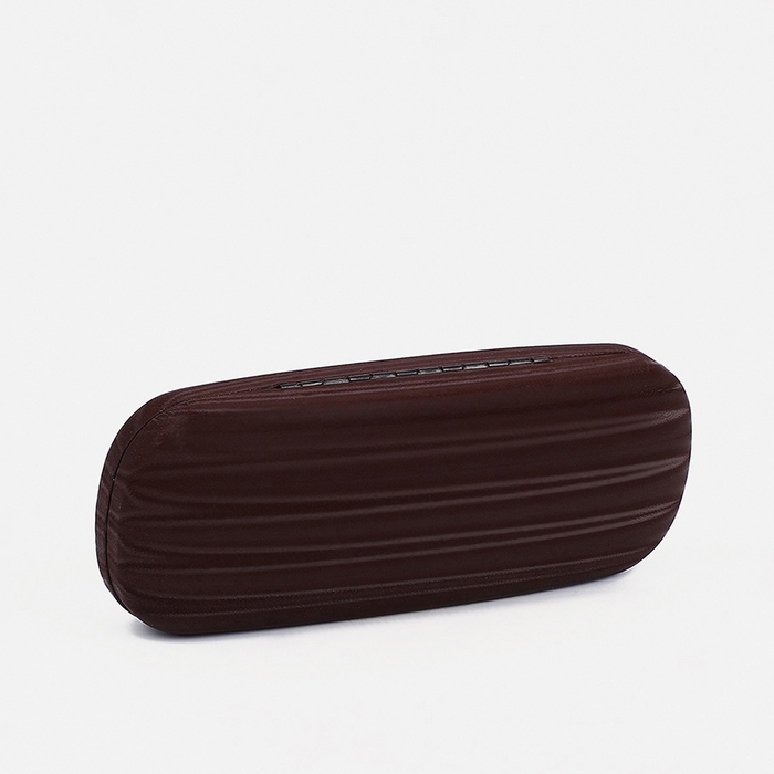 Футляр для очков на хлопушке, длина 16 см, цвет коричневый Футляр для очков на хлопушке, длина 16 см, цвет коричневый