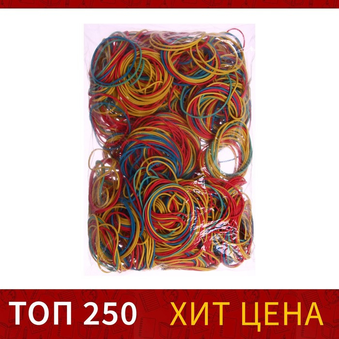Банковская резинка цветная, 1000 грамм, длина 95 мм, диаметр - 60 мм, сечение 1,7 х 1,7 мм Банковская резинка цветная, 1000 грамм, длина 95 мм, диаметр - 60 мм, сечение 1,7 х 1,7 мм