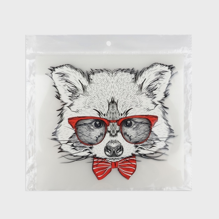 Термотрансфер «Енот в очках», 16,5 × 19 см, цена за 1 лист Термотрансфер «Енот в очках», 16,5 × 19 см, цена за 1 лист