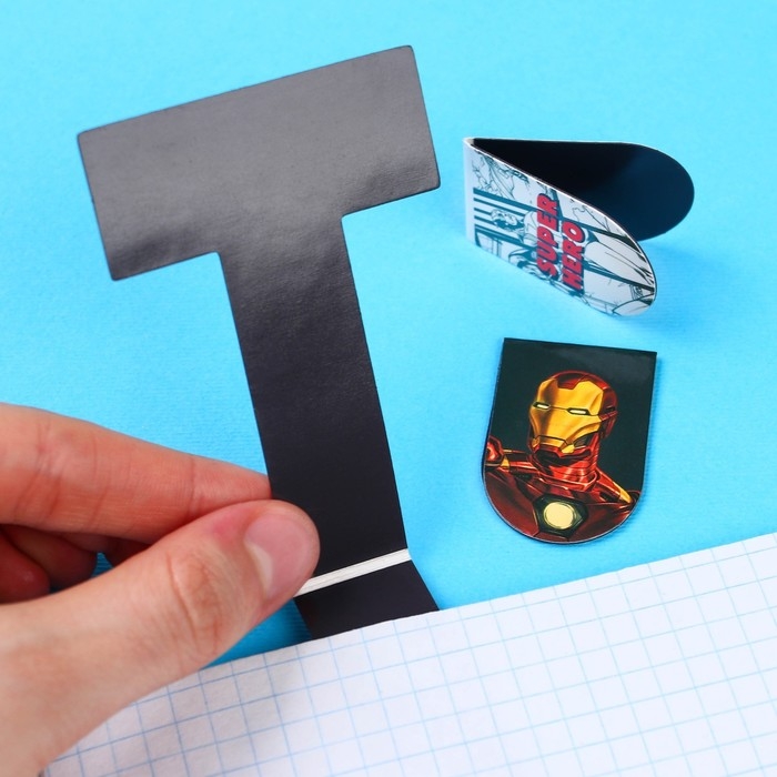 Открытка с магнитными закладками Открытка с магнитными закладками "Настоящему герою", MARVEL, 3 шт.