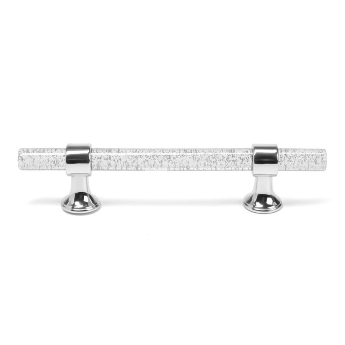 Ручка скоба CAPPIO PK106, м/о 96 мм, D=12 мм, пластик, цвет прозрачный/хром Ручка скоба CAPPIO PK106, м/о 96 мм, D=12 мм, пластик, цвет прозрачный/хром