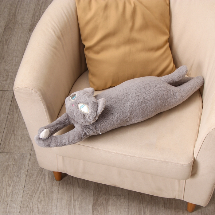 Мягкая игрушка «Кот», 70 см, цвет серый Мягкая игрушка «Кот», 70 см, цвет серый