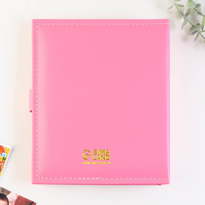 Фотоальбом на 200 фото с 2 местами под фото на обложке  Фотоальбом на 200 фото с 2 местами под фото на обложке "Наше счастье", экокожа