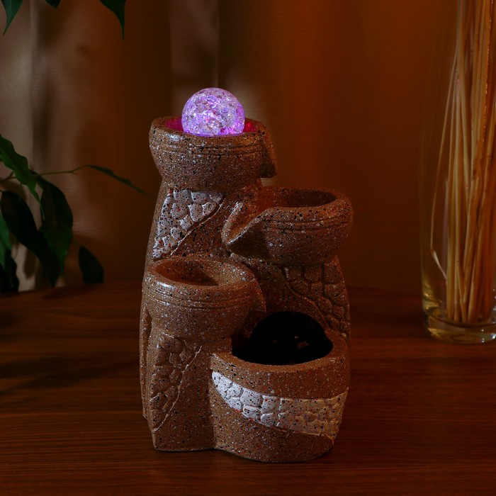 Фонтан "Николь" бочка лунная дорожка, 13х20 см (с подсветкой)