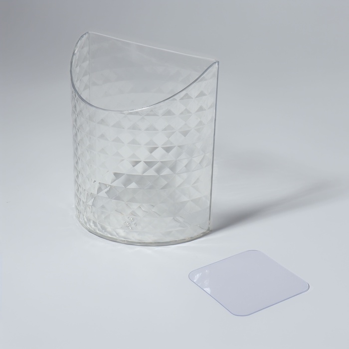 Органайзер для хранения &laquo;Бриллиант&raquo;, навесной, 1 секция, с клеевой основой, 10,5 &times; 12 &times; 5 см, цвет прозрачный