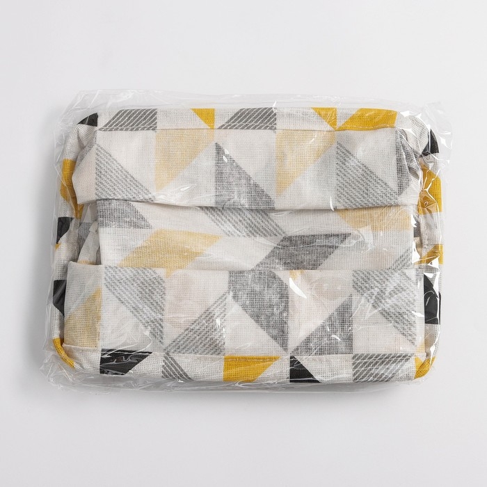 Корзинка для хранения с ручками Доляна «Зиг-заг», 23,5×17×12 см, цвет серо-жёлтый Корзинка для хранения с ручками Доляна «Зиг-заг», 23,5×17×12 см, цвет серо-жёлтый