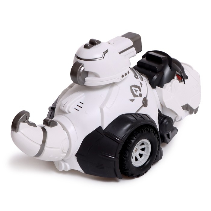 Робот динозавр «Пультовод» ZHORYA, программируемый, на пульте управления, интерактивный: свет, звук, на аккумуляторе, на русском языке, белый