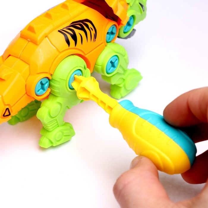 Конструктор винтовой «Стиракозавр», с отвёрткой, 26 деталей Конструктор винтовой «Стиракозавр», с отвёрткой, 26 деталей