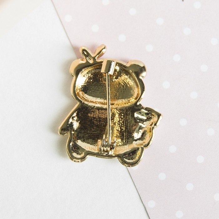 Брошь «Панды», цветная в золоте Брошь «Панды», цветная в золоте