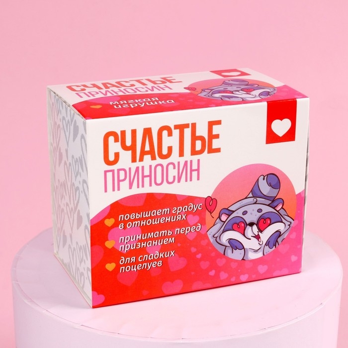 Мягкая игрушка «Счастье приносин», медведь, цвета МИКС, в шоубоксе Мягкая игрушка «Счастье приносин», медведь, цвета МИКС, в шоубоксе