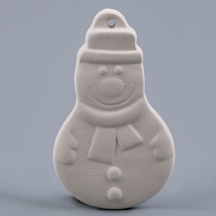 Новый год! Ёлочное украшение под раскраску «Снеговик» с подвесом, кисть Новый год! Ёлочное украшение под раскраску «Снеговик» с подвесом, кисть