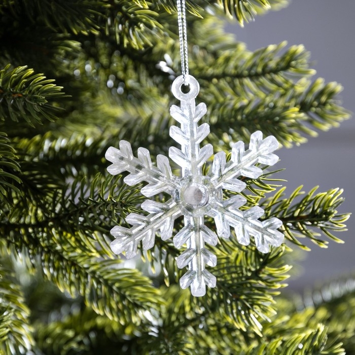 Ёлочная игрушка «Снежинка», от батареек, свечение мульти (RGB) Ёлочная игрушка «Снежинка», от батареек, свечение мульти (RGB)