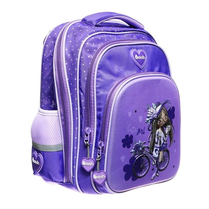 Рюкзак школьный 37 х 28 х 13 см, эргономичная спинка, Across 230, фиолетовый CS23-230-4 Рюкзак школьный 37 х 28 х 13 см, эргономичная спинка, Across 230, фиолетовый CS23-230-4