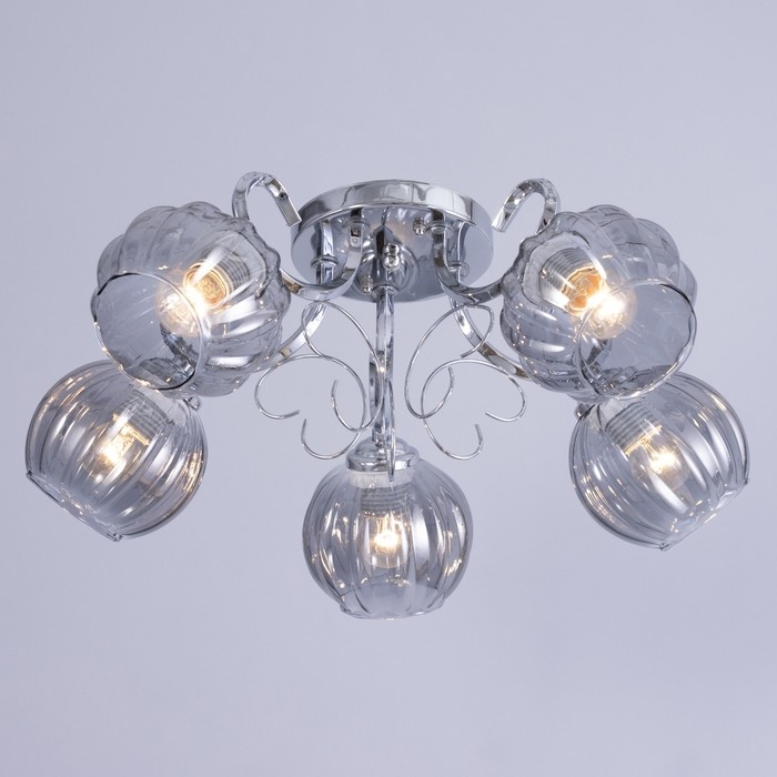 Люстра Люстра "Эшли" 5х40Вт Е27 Хром 55х55х20см