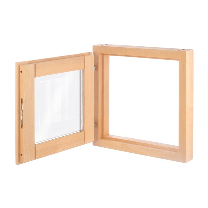 Окно из ольхи 40х40 см, стеклопакет Окно из ольхи 40х40 см, стеклопакет