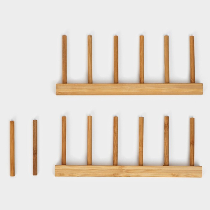 Подставка для разделочных досок и крышек, 26×10,5 см, 5 мест, бамбук Подставка для разделочных досок и крышек, 26×10,5 см, 5 мест, бамбук