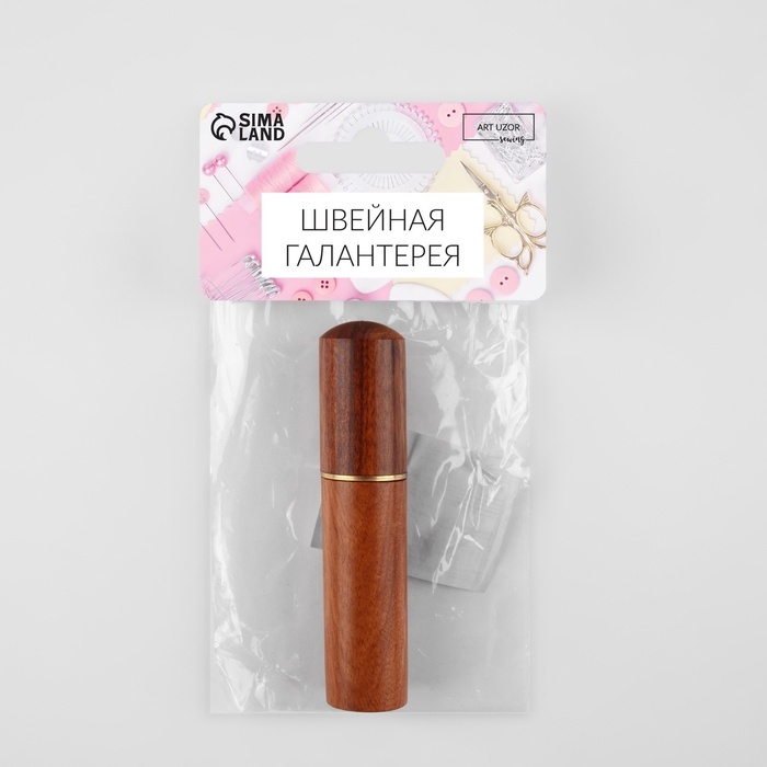 Игольница-туба, 8,5 &times; 1,7 &times; 1,7 см, цвет коричневый
