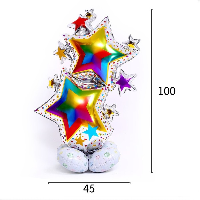 Шар фольгированный 40 Шар фольгированный 40" «Букет звёзд», под воздух