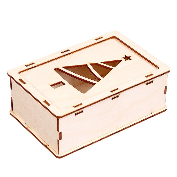 Заготовка для творчества «Шкатулка с выдвижной крышкой. Ёлочка» Заготовка для творчества «Шкатулка с выдвижной крышкой. Ёлочка»