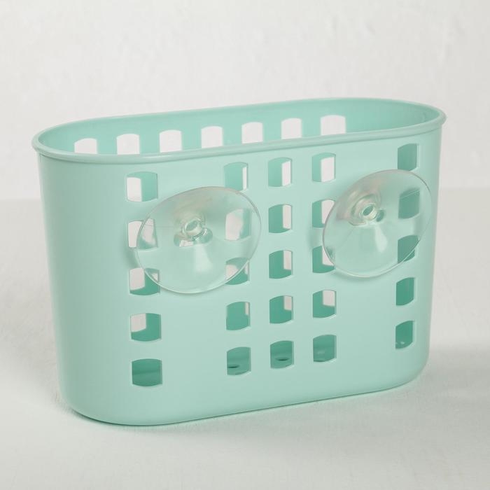 Контейнер навесной на присосках, 18,5×8,5×12 см, цвет МИКС Контейнер навесной на присосках, 18,5×8,5×12 см, цвет МИКС