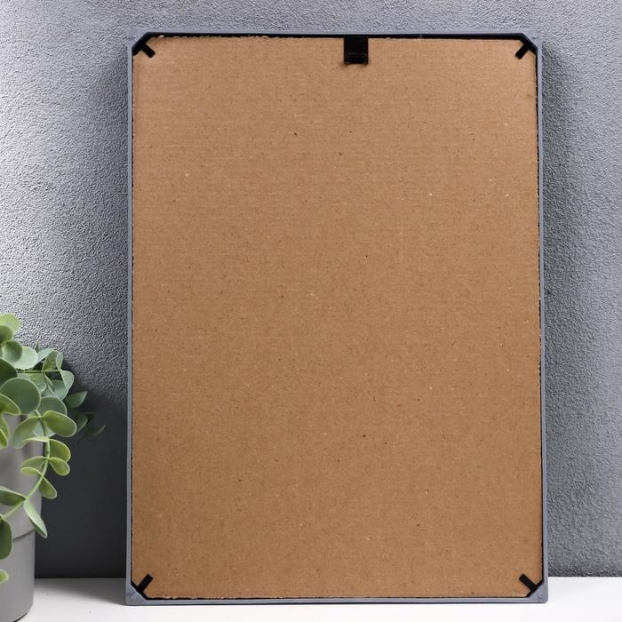 Фоторамка пластик L-2 21х30 см серебр. мет. (пластиковый экран)