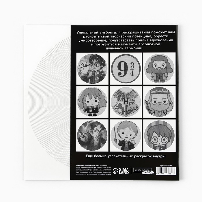 Спиральная раскраска-антистресс «Магия», 20 х 20 см Спиральная раскраска-антистресс «Магия», 20 х 20 см