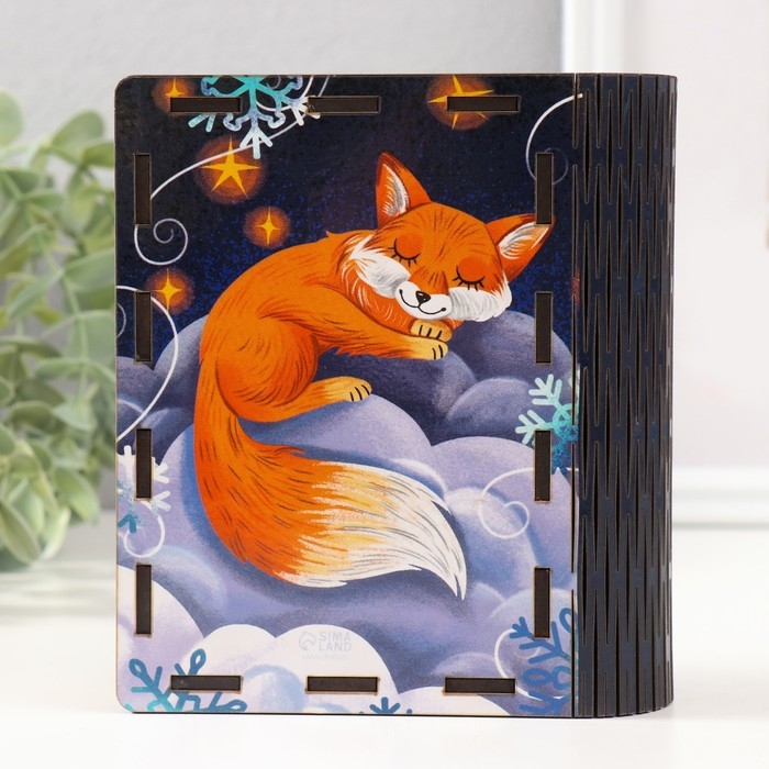 Копилка-шкатулка Копилка-шкатулка "Лиса в облаках" 14х12х5 см