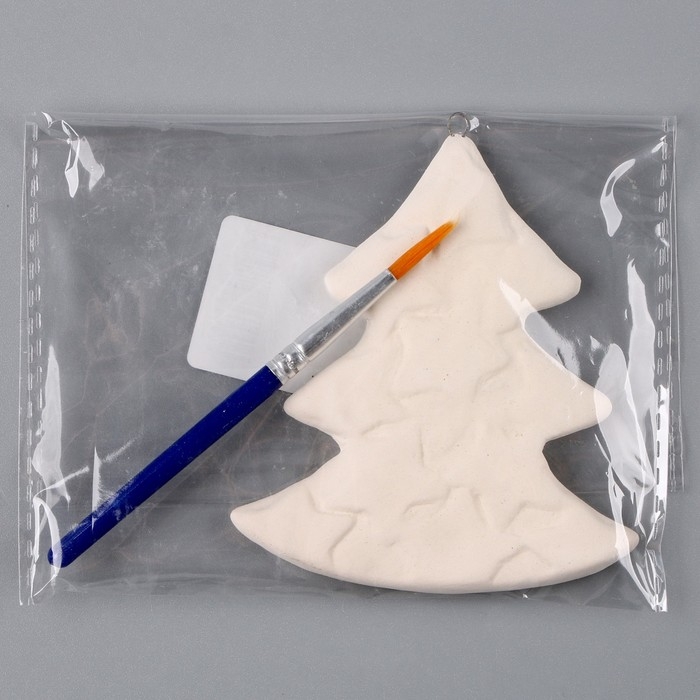 Новый год! Ёлочное украшение под раскраску «Елочка со звездами», с подвесом Новый год! Ёлочное украшение под раскраску «Елочка со звездами», с подвесом