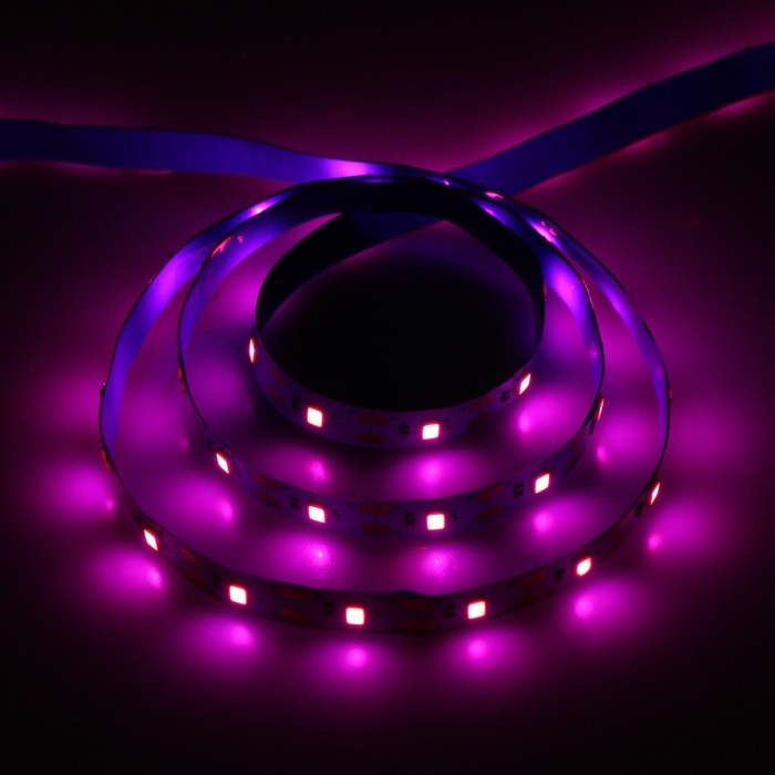 Фитолента светодиодная Luazon, 5 В, SMD5050, 1 м, IP20, 6.2 Вт, 60 LED/м, USB, мультиспектр. Фитолента светодиодная Luazon, 5 В, SMD5050, 1 м, IP20, 6.2 Вт, 60 LED/м, USB, мультиспектр.