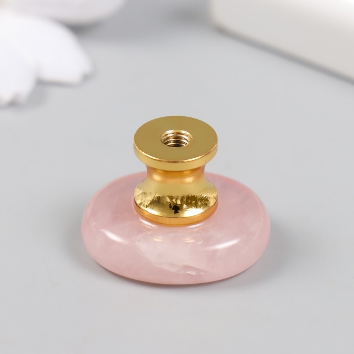 Ручка для шкатулки Ручка для шкатулки "Розовый кварц" 2,6х1,7 см