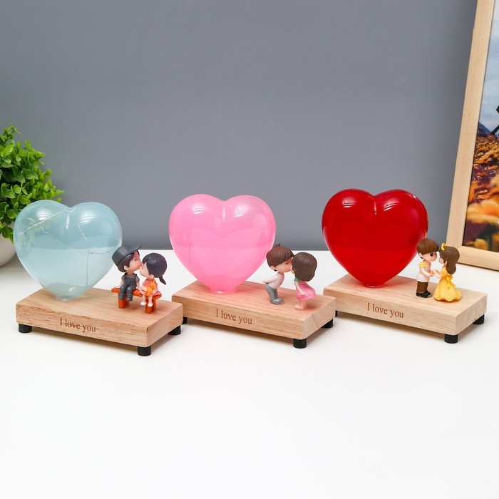 Ночник Ночник "Влюблённые" LED от батареек 3хLR44 МИКС 14х12х7 см RISALUX