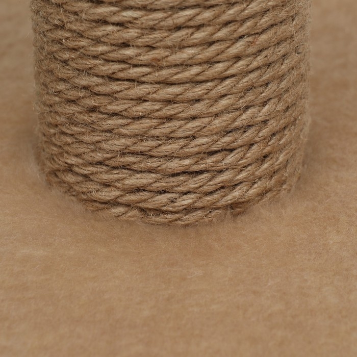 Домик для животных, с когтеточкой и полкой, джут, 32 х 32 х 64, бежевый Домик для животных, с когтеточкой и полкой, джут, 32 х 32 х 64, бежевый