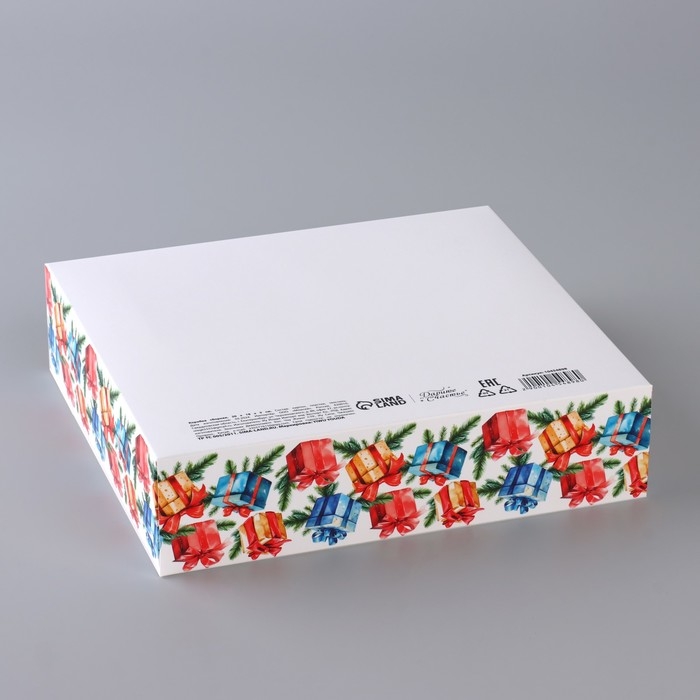 Коробка новогодняя складная «Детская» 20 х18 х 5 см, Новый год Коробка новогодняя складная «Детская» 20 х18 х 5 см, Новый год