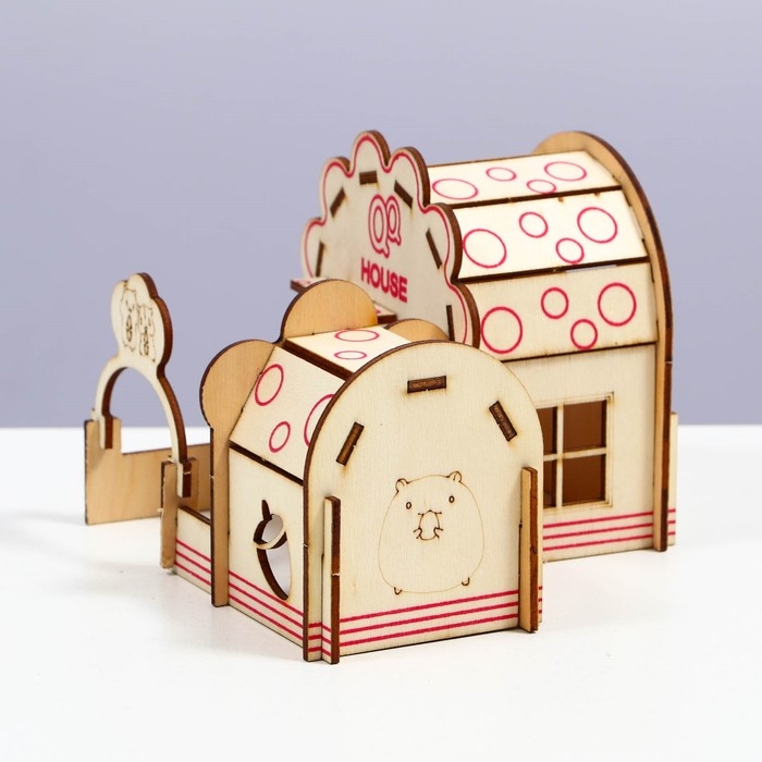 Комплекс-площадка для грызунов,14 х 13 х 10.5 см, фанера Комплекс-площадка для грызунов,14 х 13 х 10.5 см, фанера