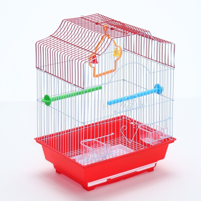 Клетка для птиц укомплектованная Bd-1/4f, 30 х 23 х 39 см, красная Клетка для птиц укомплектованная Bd-1/4f, 30 х 23 х 39 см, красная