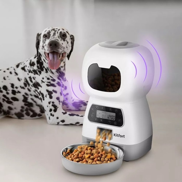 Умная кормушка для животных Kitfort КТ-6361, 10 Вт, 3.5 л, бело-чёрная Умная кормушка для животных Kitfort КТ-6361, 10 Вт, 3.5 л, бело-чёрная