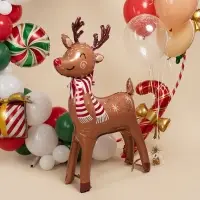 Воздушный шар фольгированный 46" «Новогодний олень», под воздух