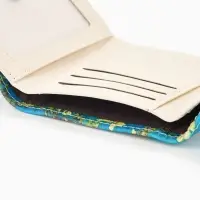 Кошелёк женский на кнопке, 10&times;1.5&times;8 см, с цветочным принтом, зелёный