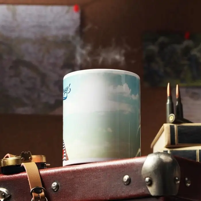 Кружка «С 23 февраля. Небо в облаках», с нанесением Кружка «С 23 февраля. Небо в облаках», с нанесением