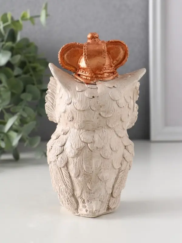 Фигура «Сова императорская», 14×8×8 см, бежевая