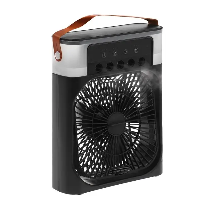 Вентилятор настольный с увлажнителем LOF-06, портативный, 3 скорости, питание USB, чёрный