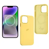Чехол iPh 14 Silicon Case 100% ORG Sun Glow (MagSafe + анимация NFC Clear) c LOGO