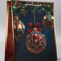 Пакет подарочный новогодний ламинированный, «Ёлка» , 26×12×32 см